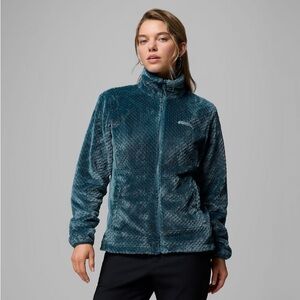 Columbia Teal Green Zip Up Sweater Size Medium